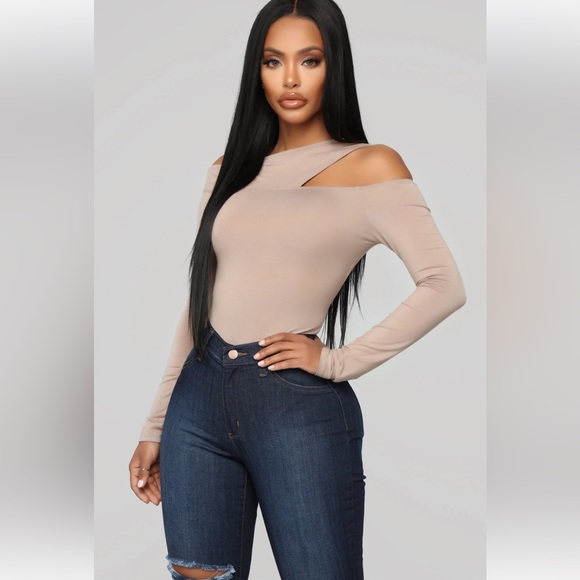 NWT Fashion Nova bodysuit Mocha size Small - Picture 3 of 6